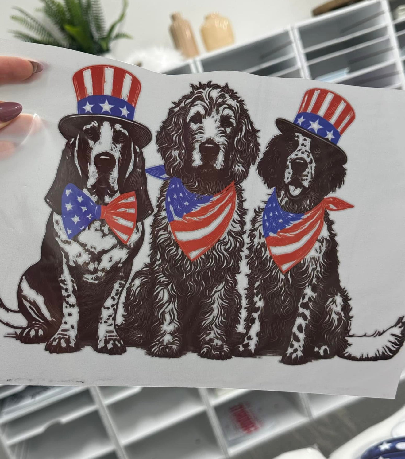 Patriotic Dog trio tee