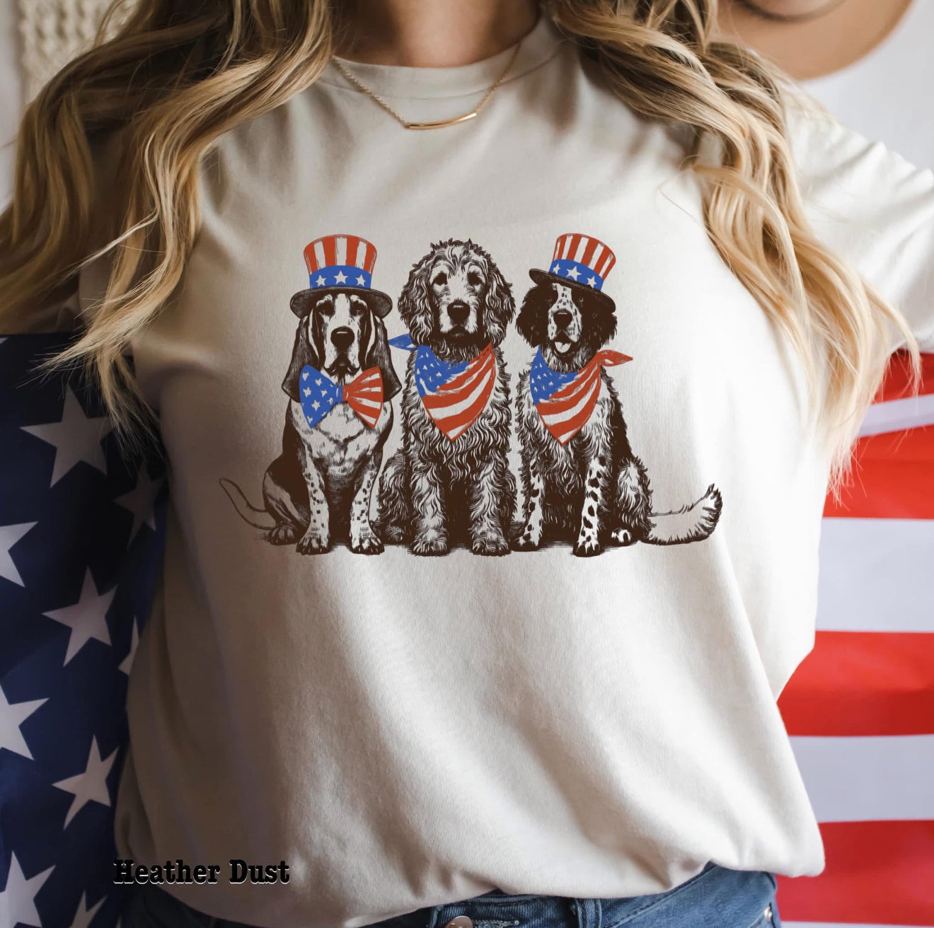 Patriotic Dog trio tee
