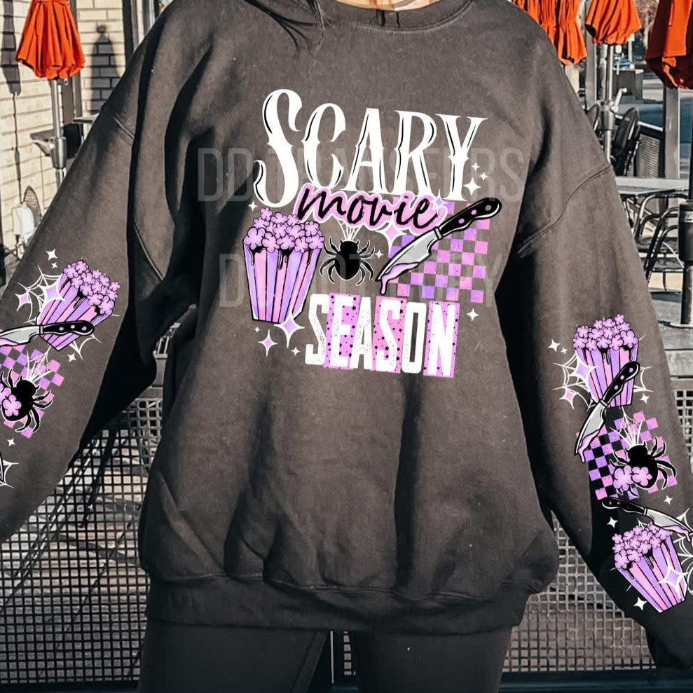Scary Movie Season sweatsirt w/ sleeve designs