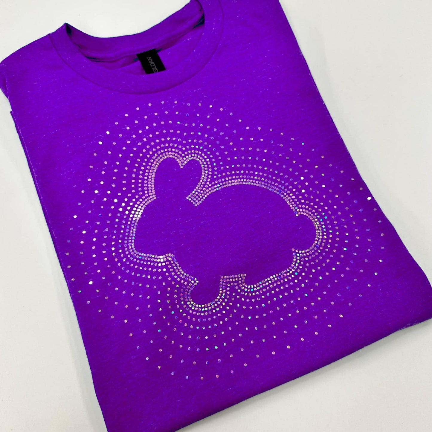 Bunny outline SPANGLE t-shirt
