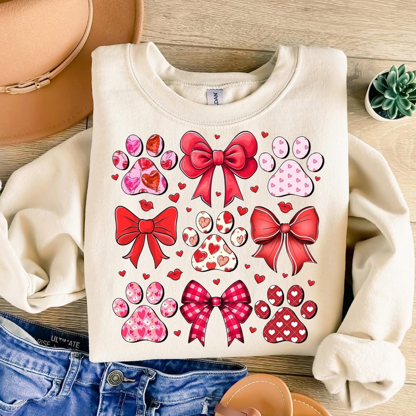 Paw Print & Bows Coquette tee