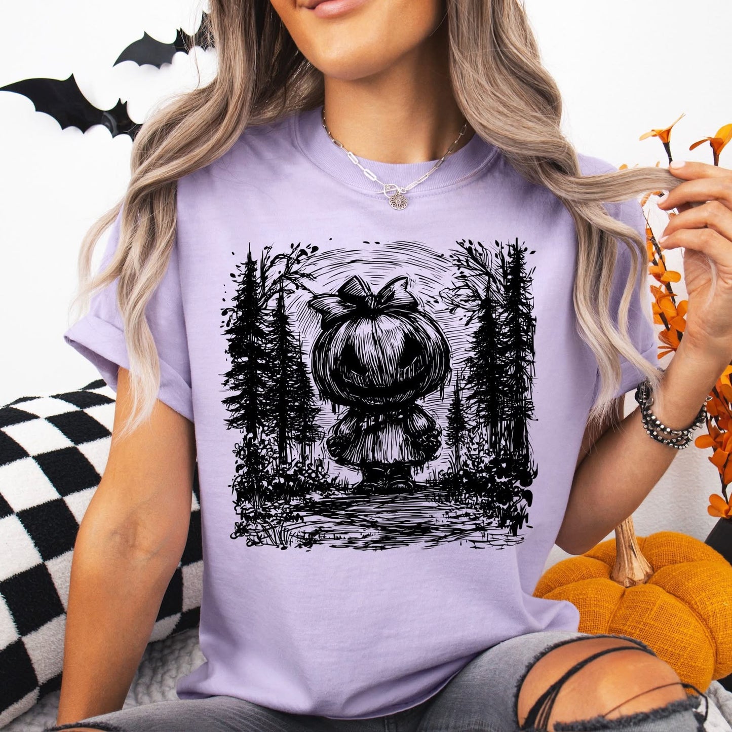 Pumpkin Head GIRL tee