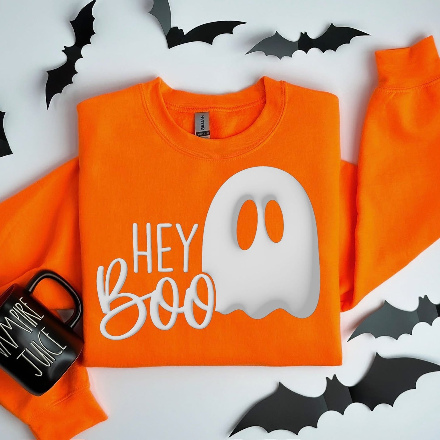 Puff Print - Hey Boo tee