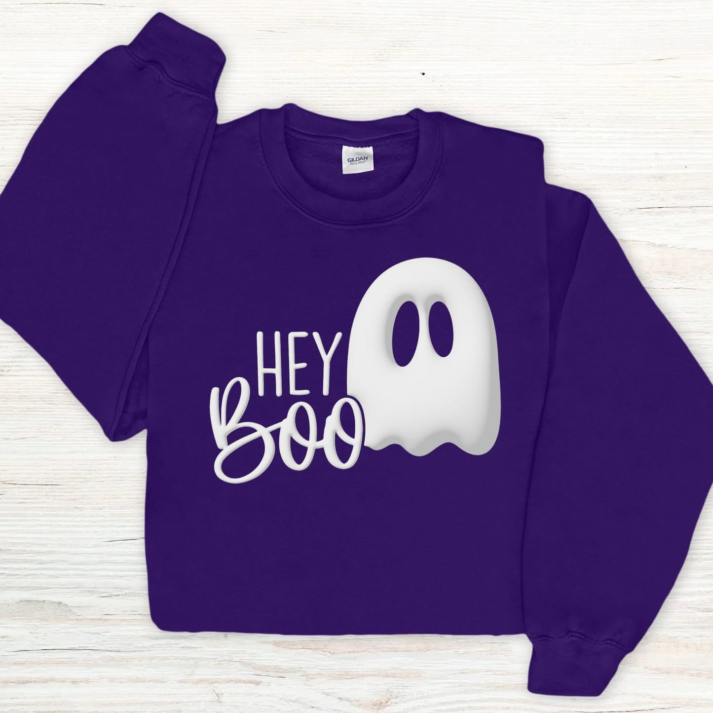 Puff Print - Hey Boo tee
