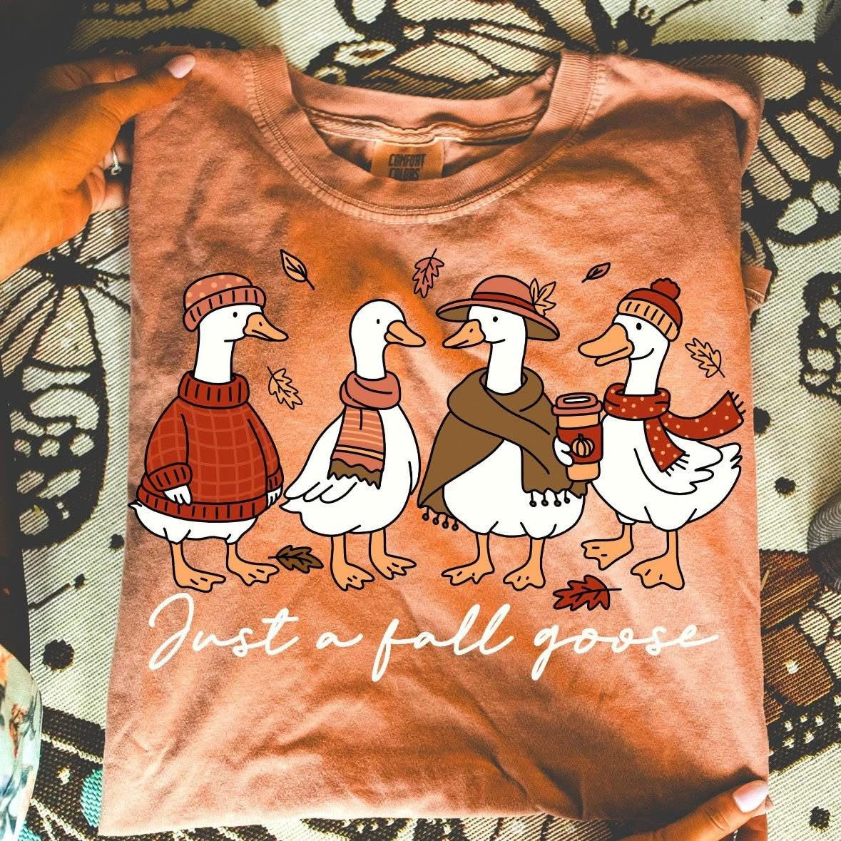 Just a Fall Goose tee