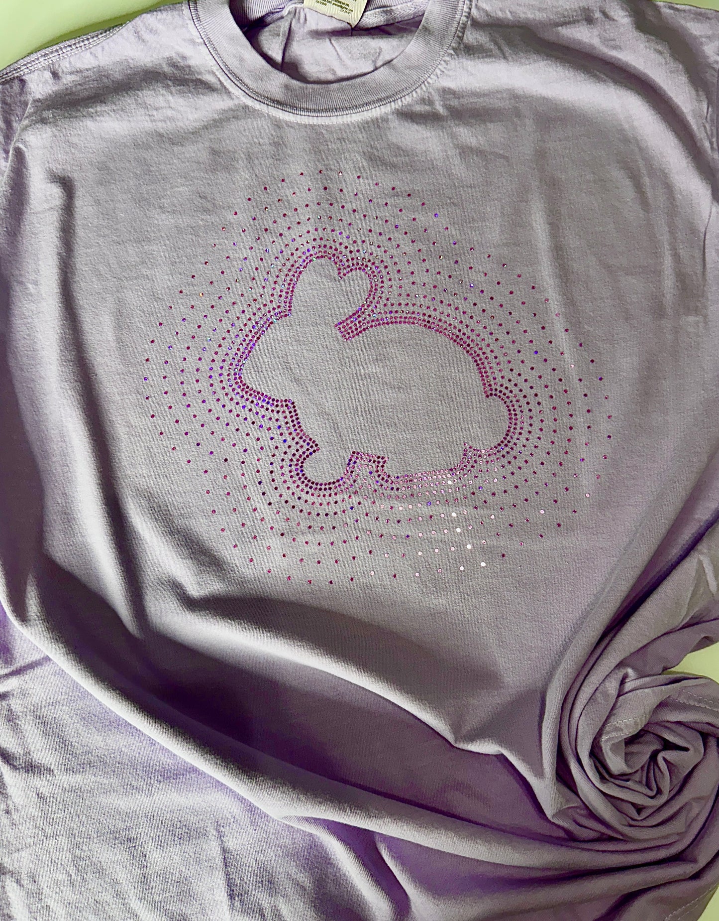 Bunny outline SPANGLE t-shirt