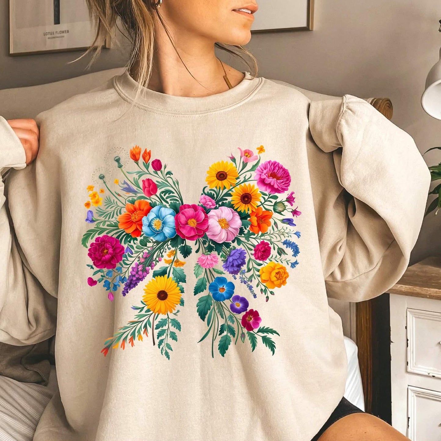 Wild Flower Bow tee