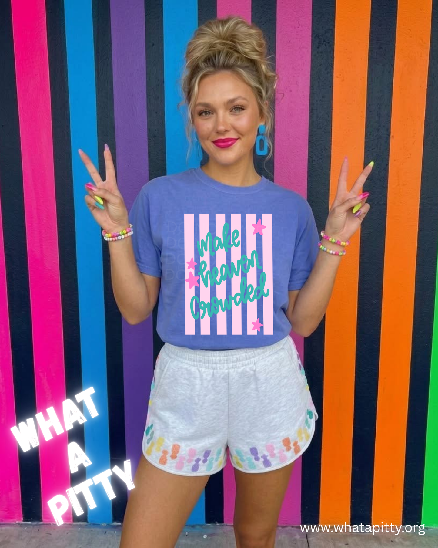 Make Heaven Crowded stripes tee