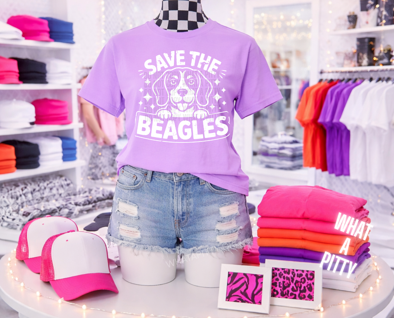 Save the Beagles tee (White Ink)