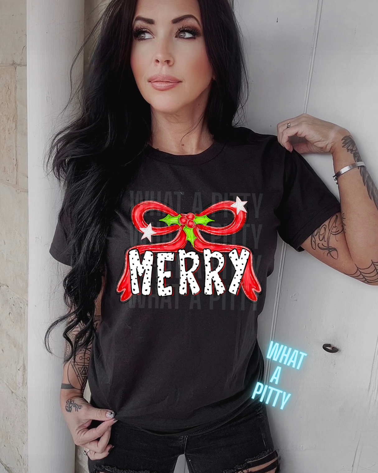 Merry Bow Polka Dot tee