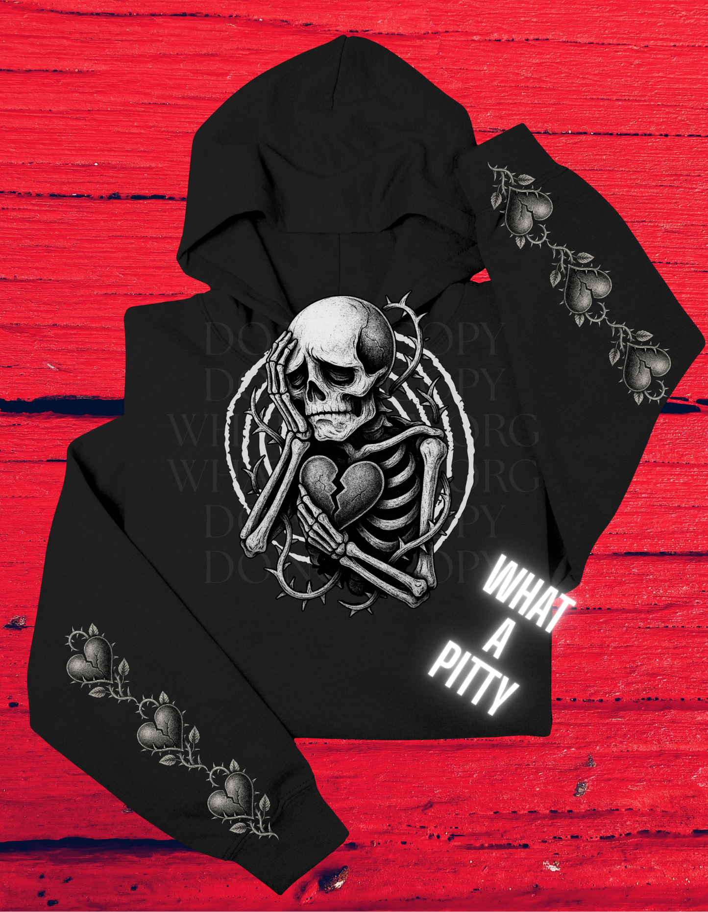 Heart Broken Skellie with sleeve designs