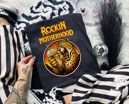 Rockin' Motherhood 80's band leopard