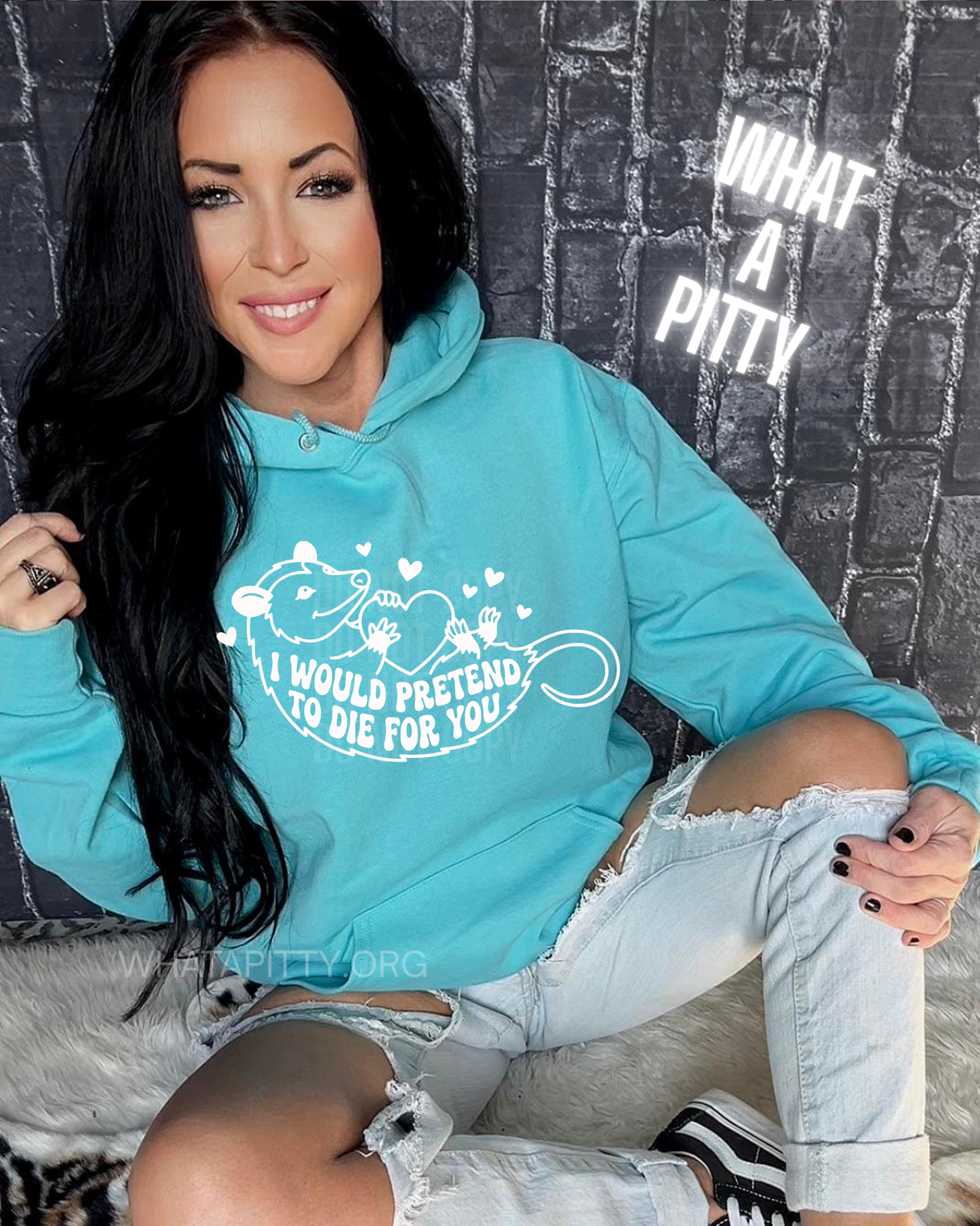 I would pretend to die for you tee (White Ink)