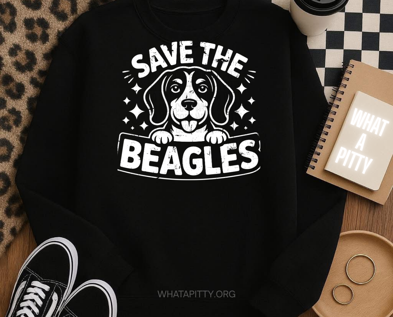 Save the Beagles tee (White Ink)