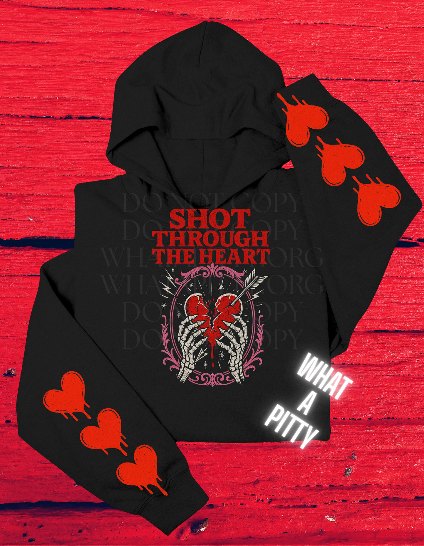 Shot through the Heart with sleeve designs
