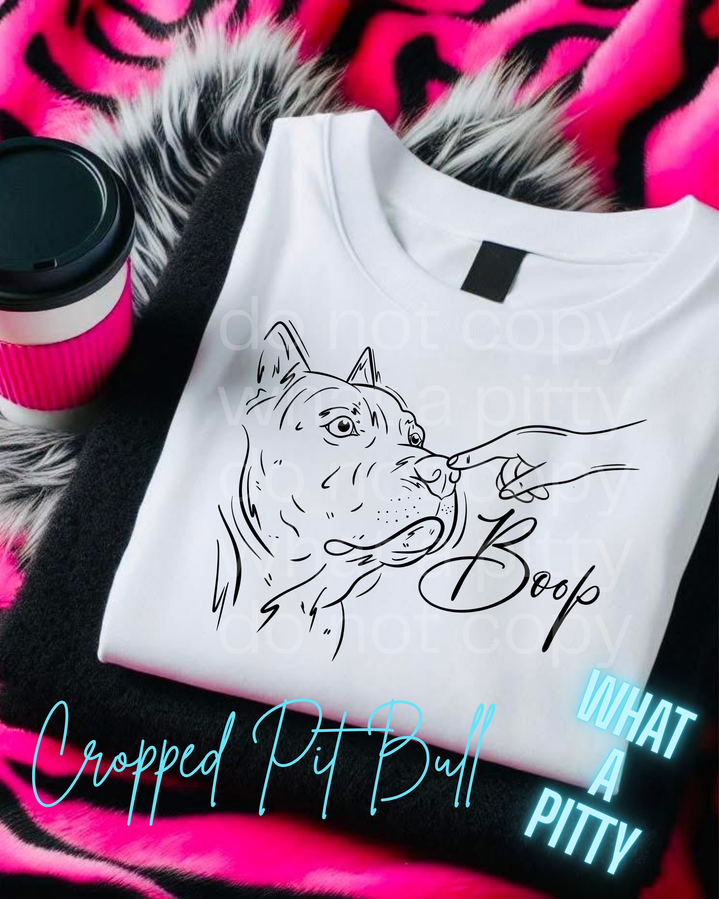 Boop - Cropped Ear Pit Bull tee