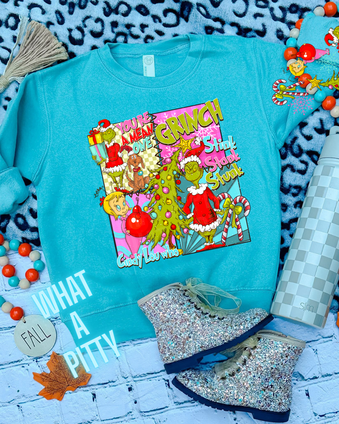 Green man Collage sweatshirt with sleeve designs