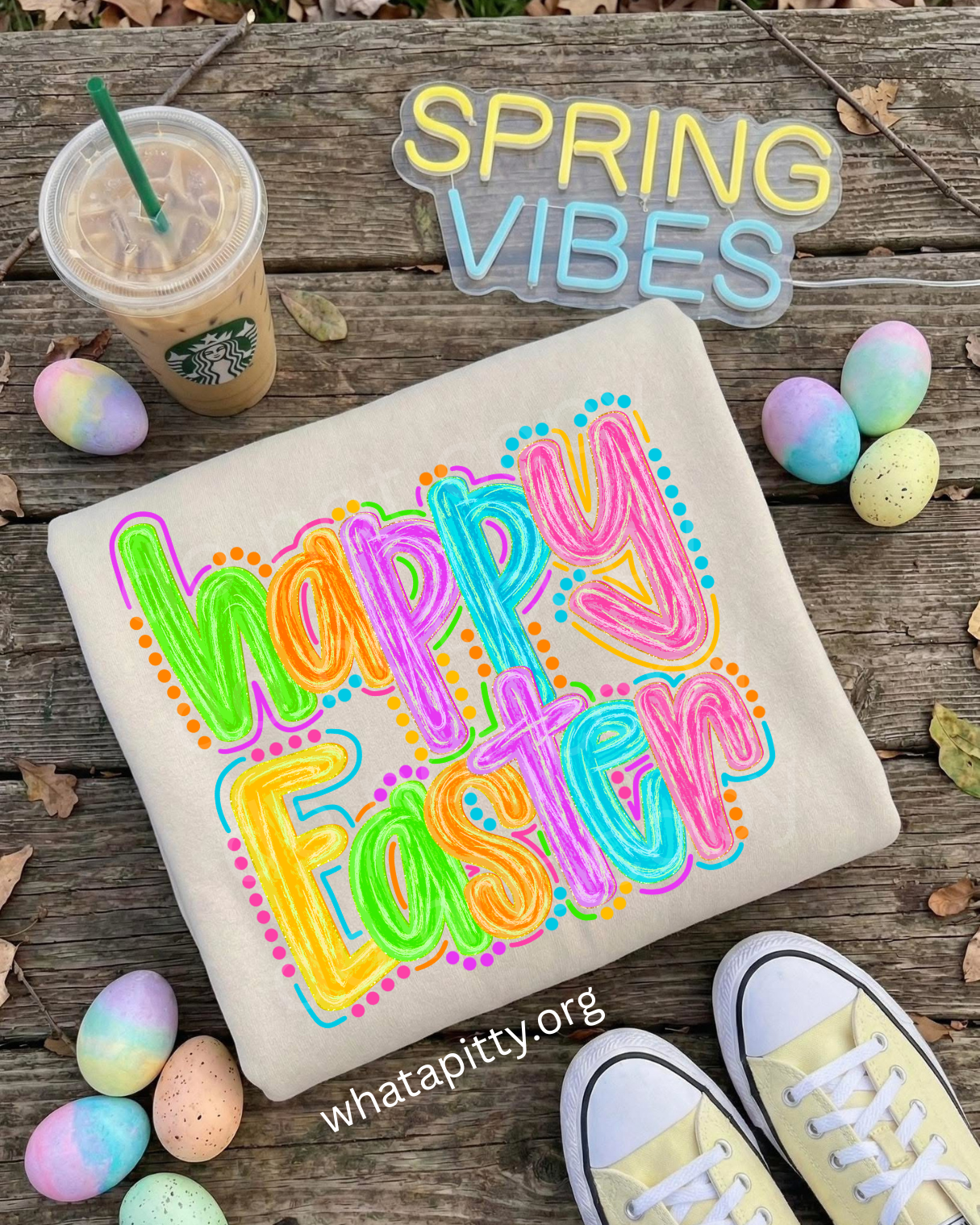 Happy Easter polka dots tee
