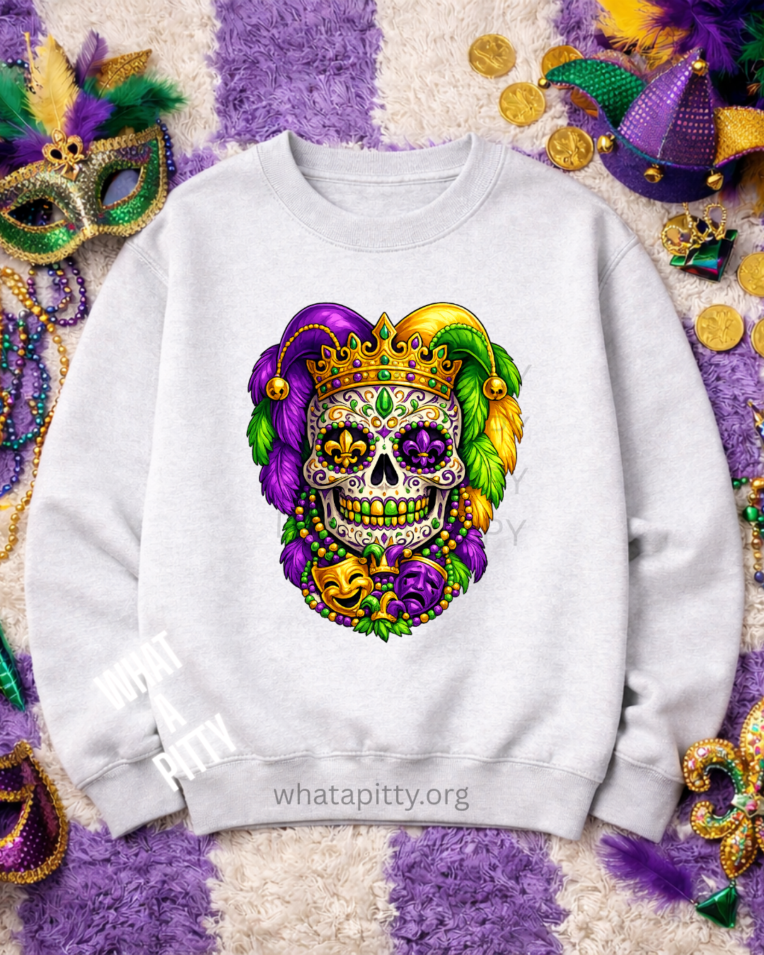 Mardi Gras Skull tee