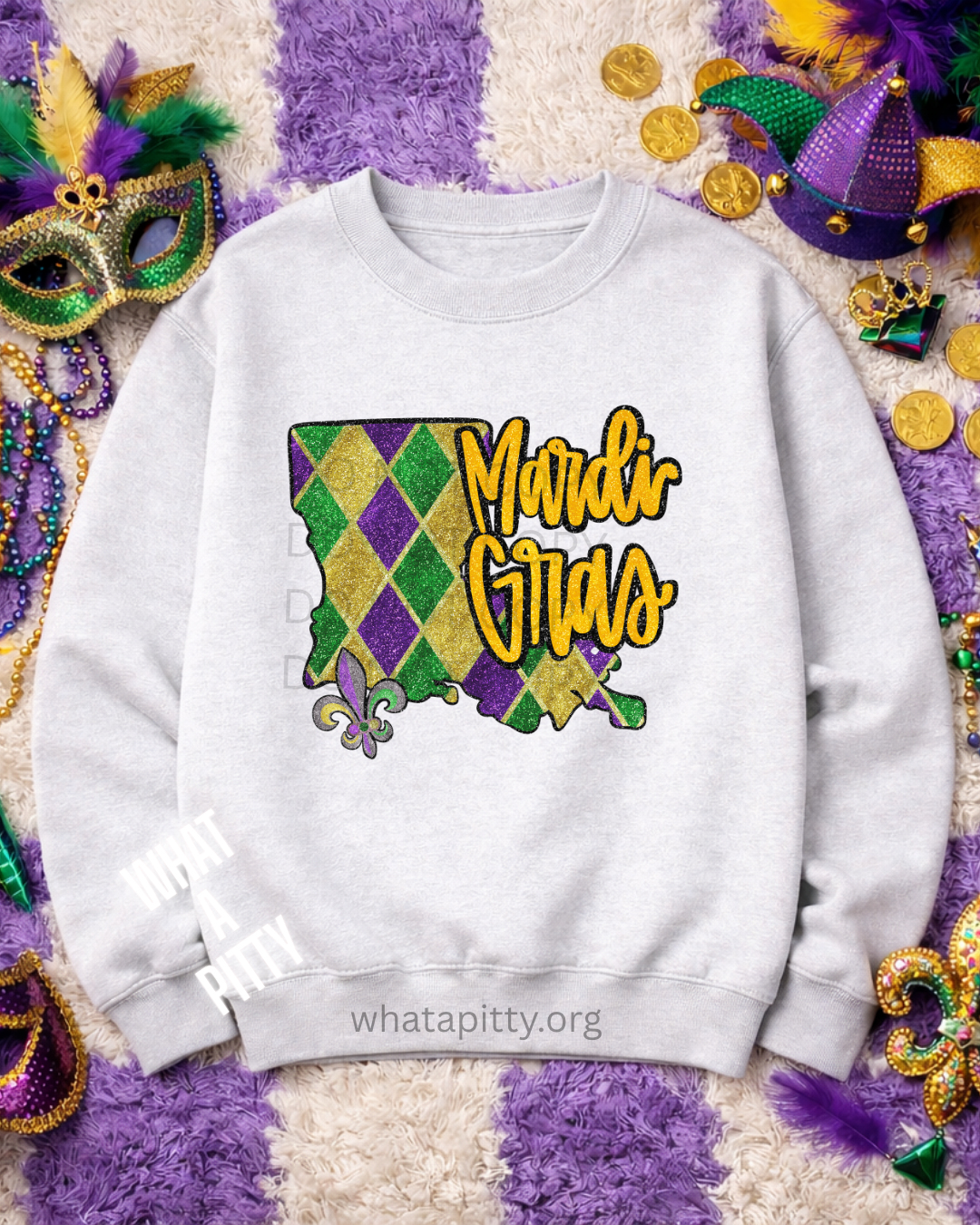 Mardi Gras LA State tee