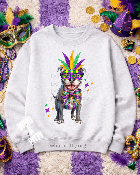Mardi Gras Pit Bull tee