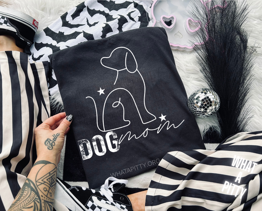 Line work Dog Mom tee