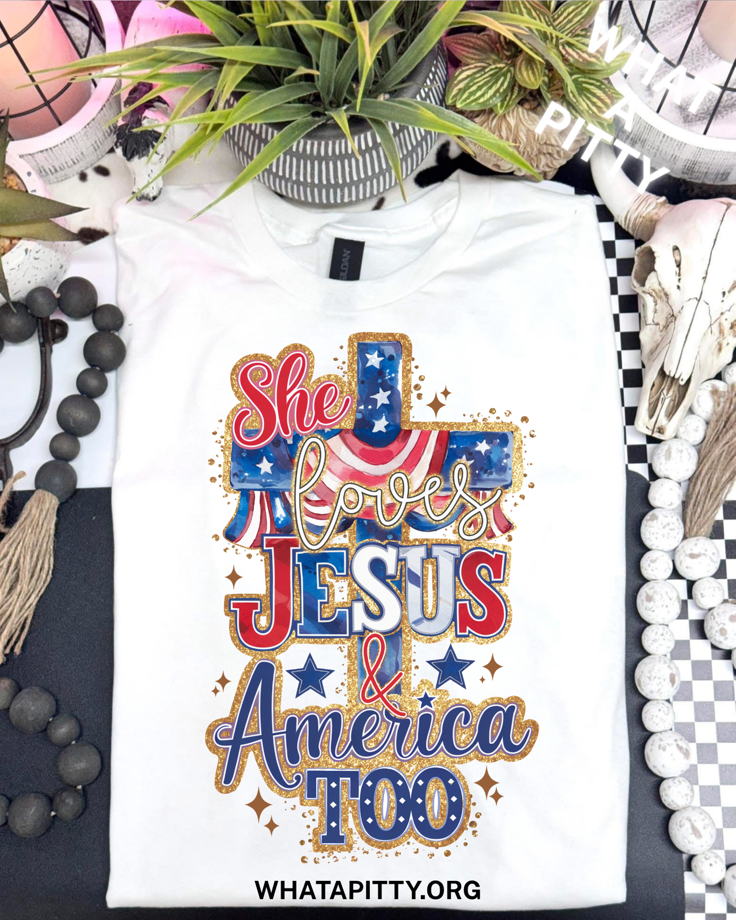 She loves Jesus & America too tee