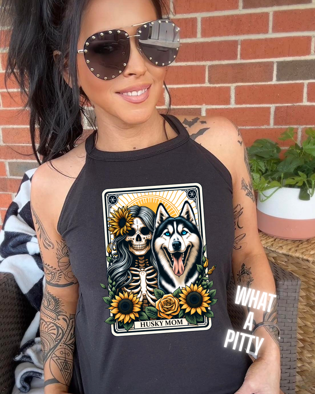 Husky Mom Tarot Card tee