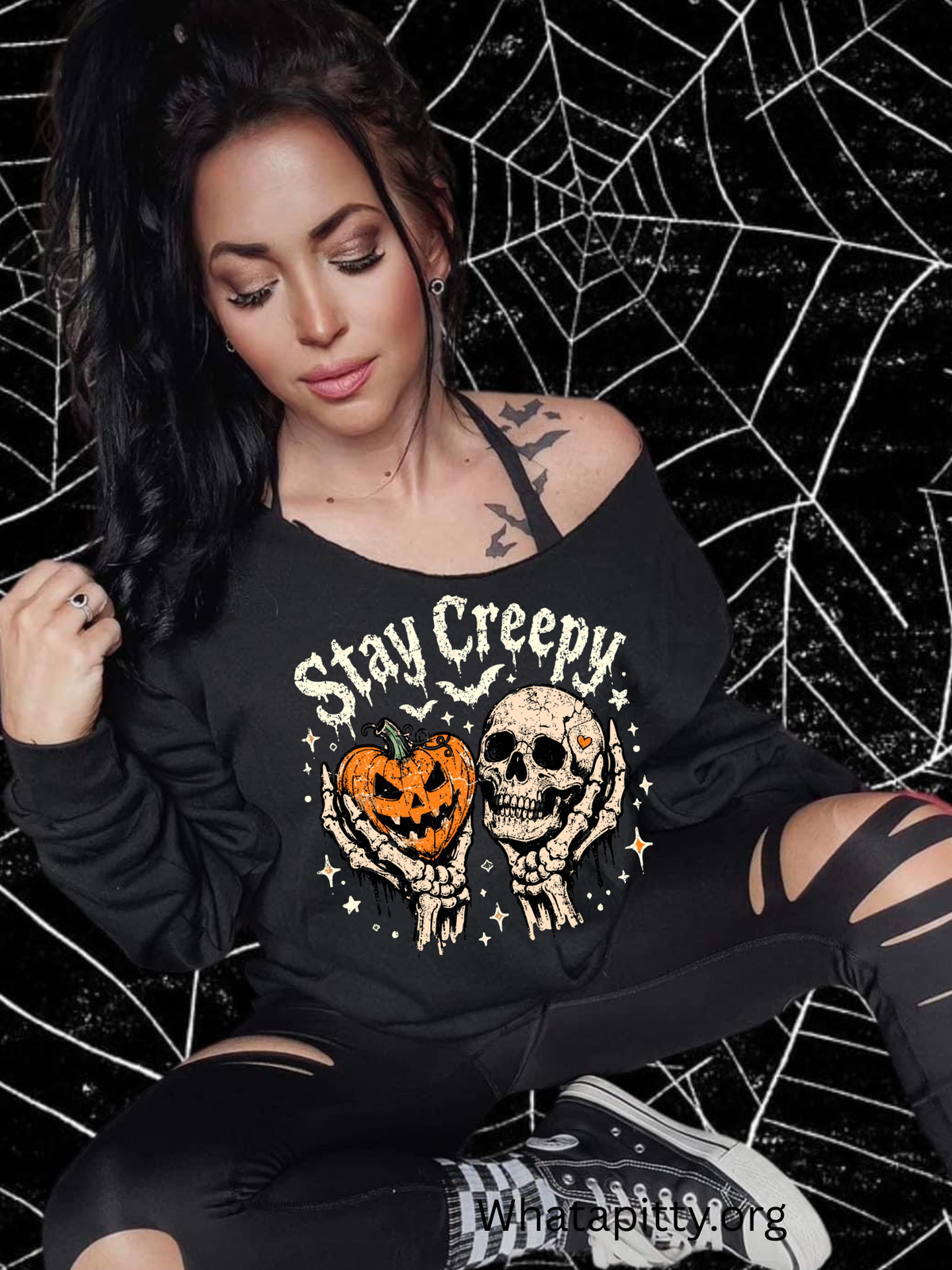 Stay Creepy tee (White Ink)