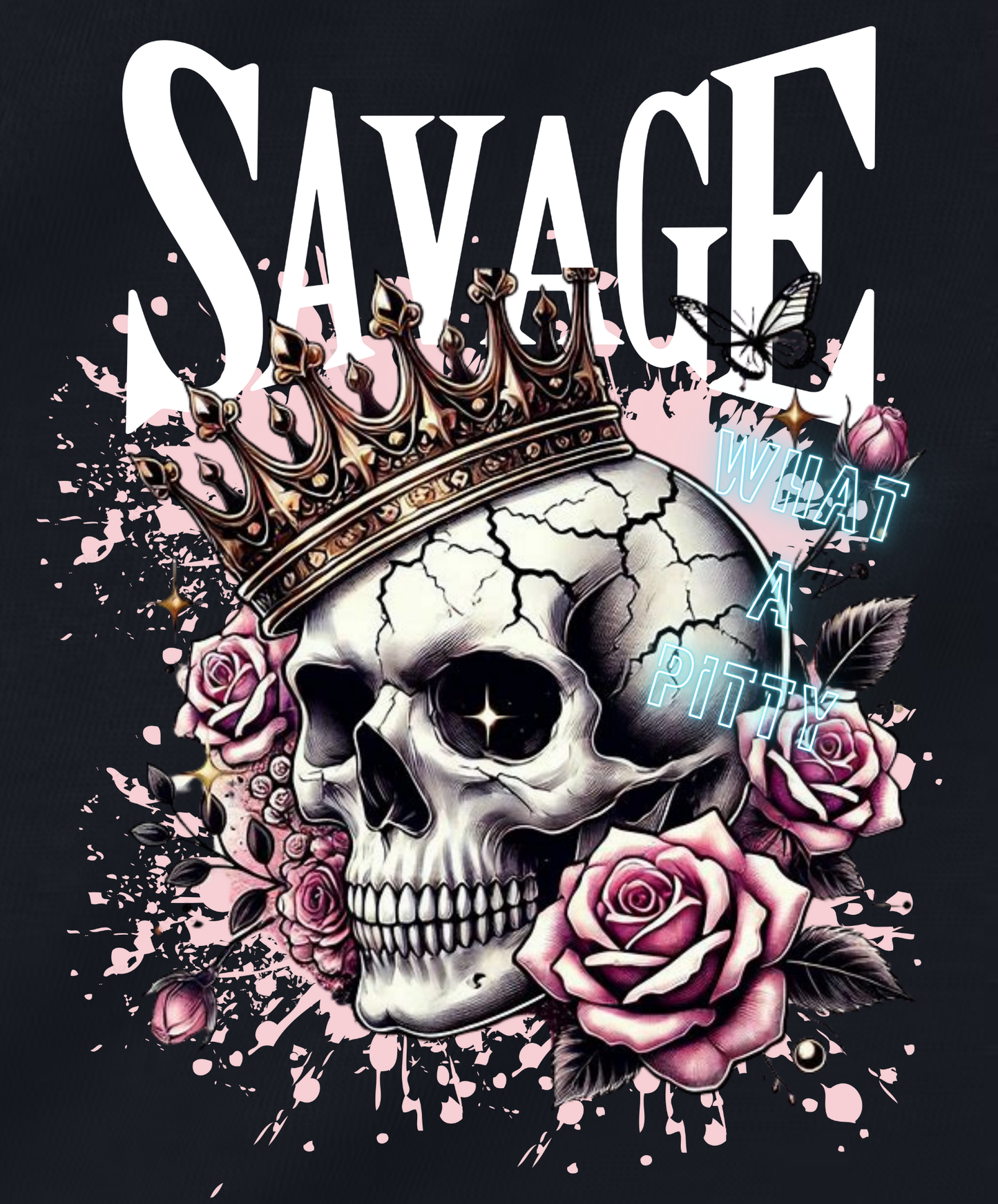 SAVAGE skellie with crown tee