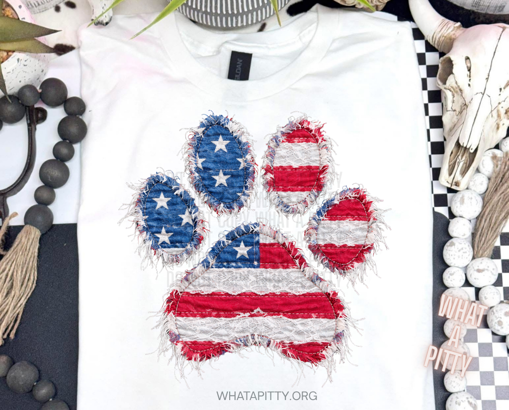 Patriotic Paw Print tee