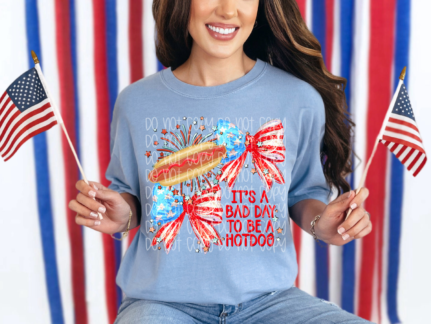 Bad Day to be a Hotdog bow tee
