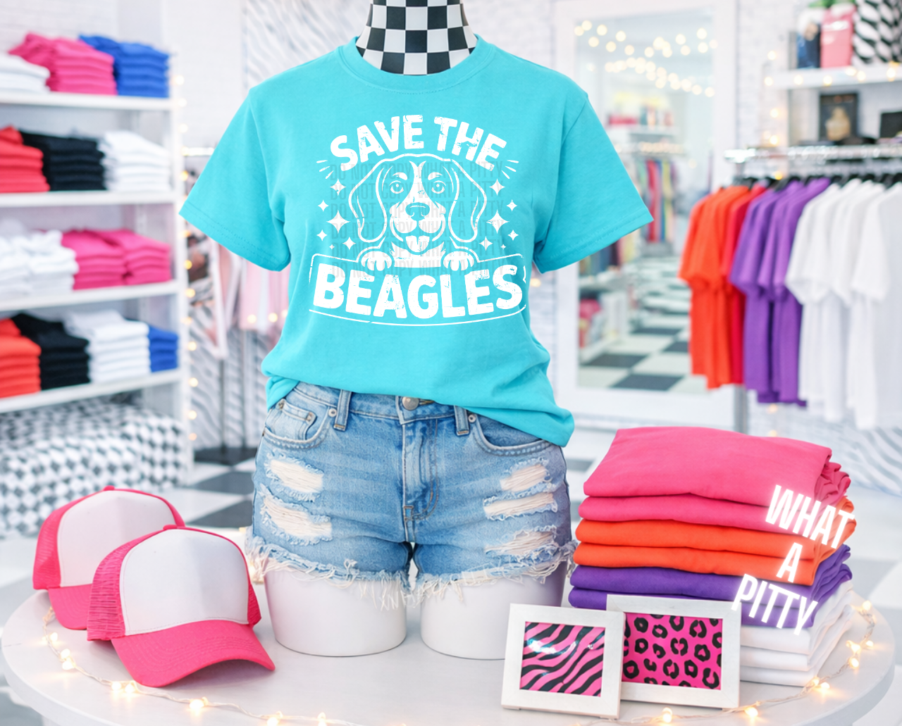 Save the Beagles tee (White Ink)
