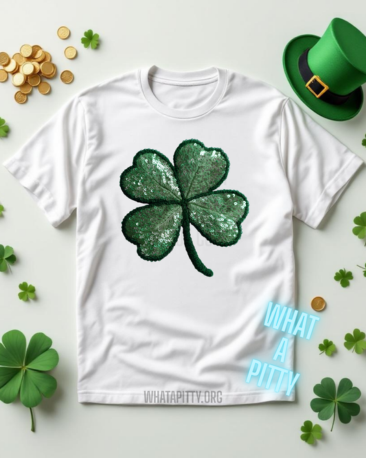 Faux Sequin Shamrock tee
