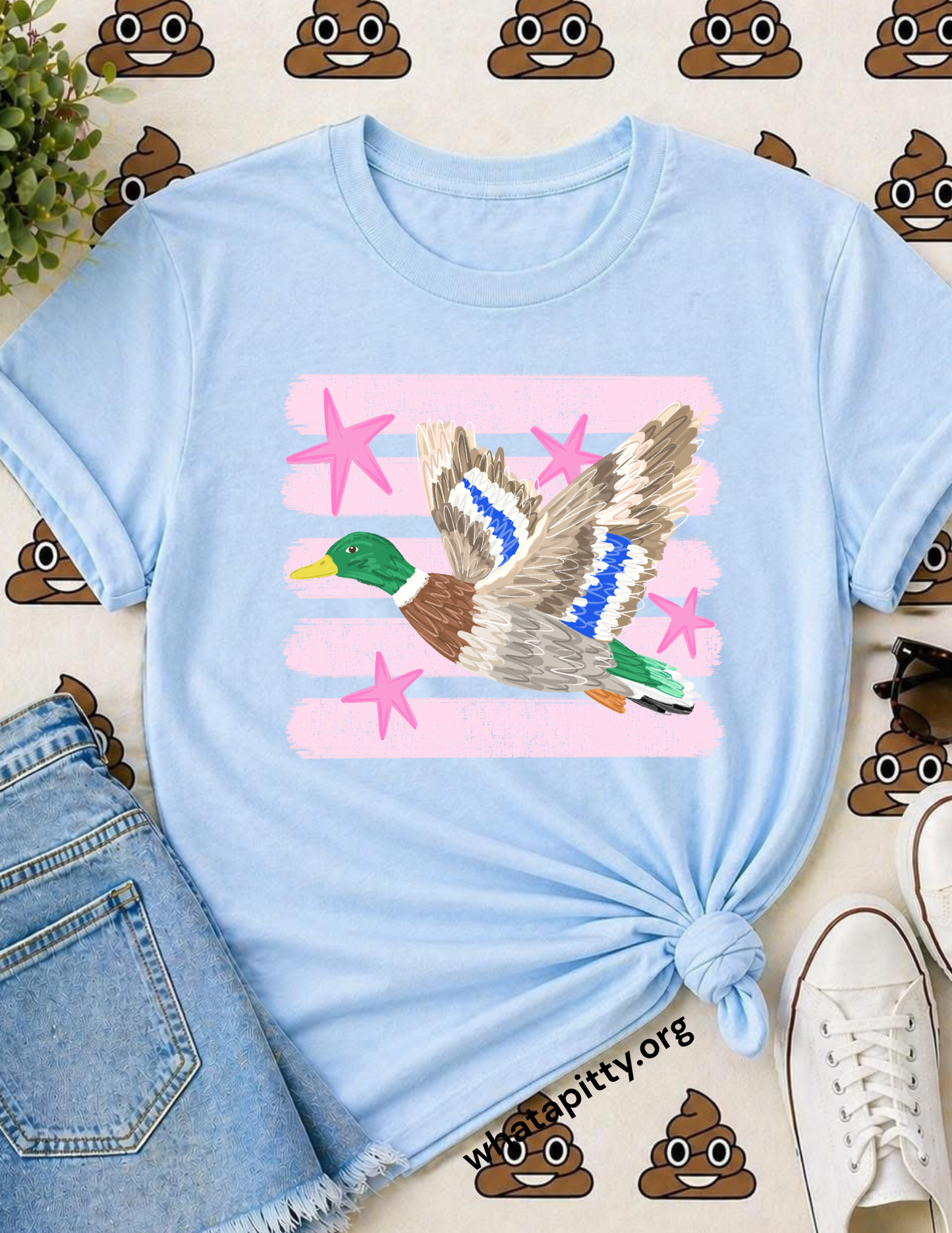 Duck with Stripes & Stars tee
