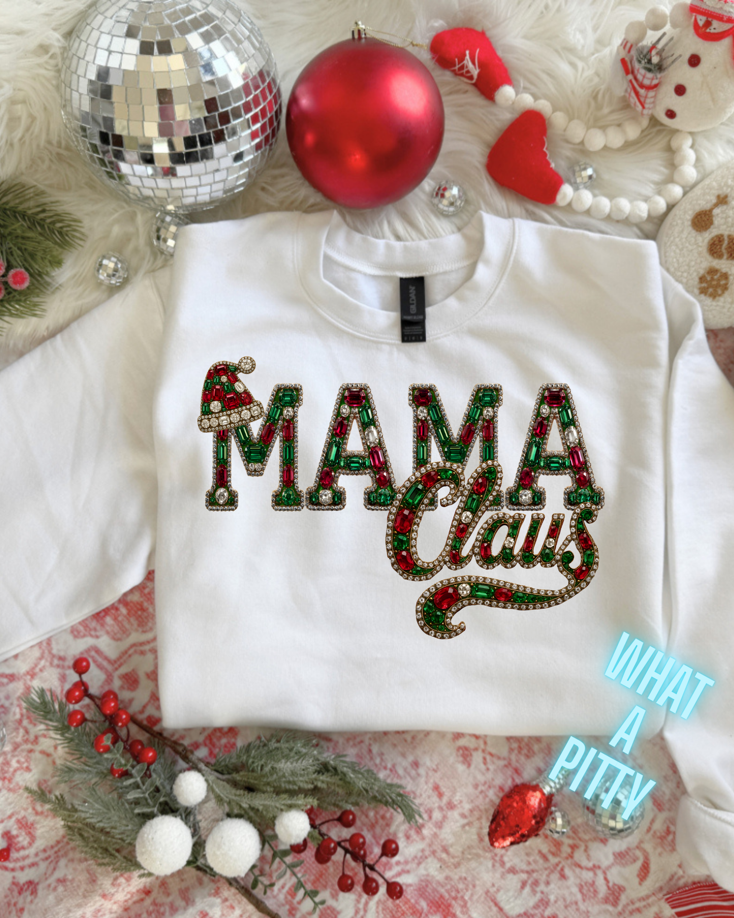 Mama Claus faux Jewels sweatshirt