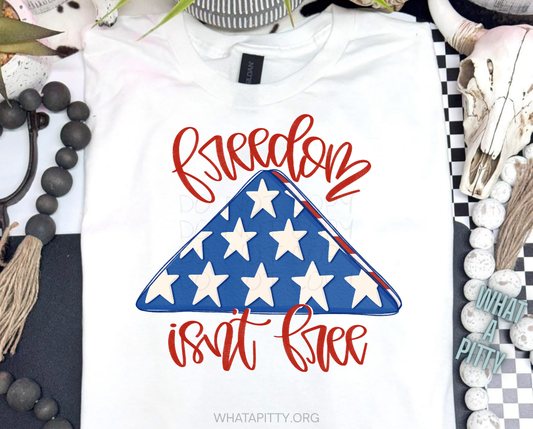 Freedom isn't free folded flag tee