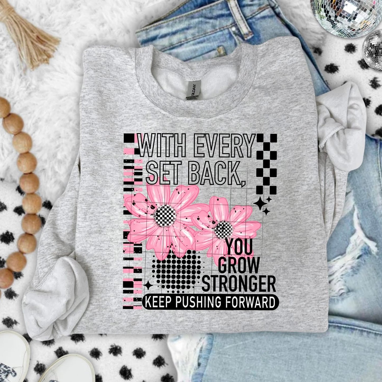 You Grow Stronger tee (Black Ink)