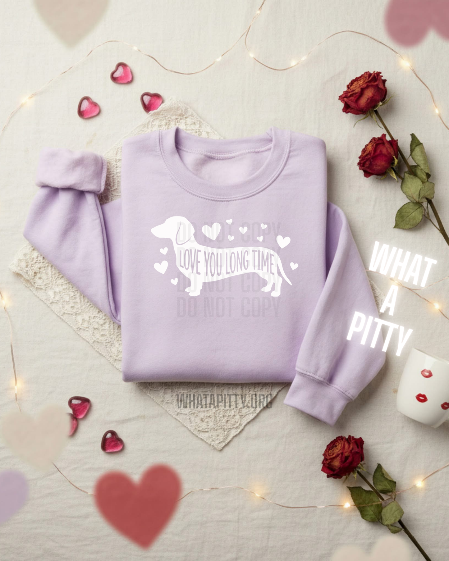 Love you long time tee (White Ink)