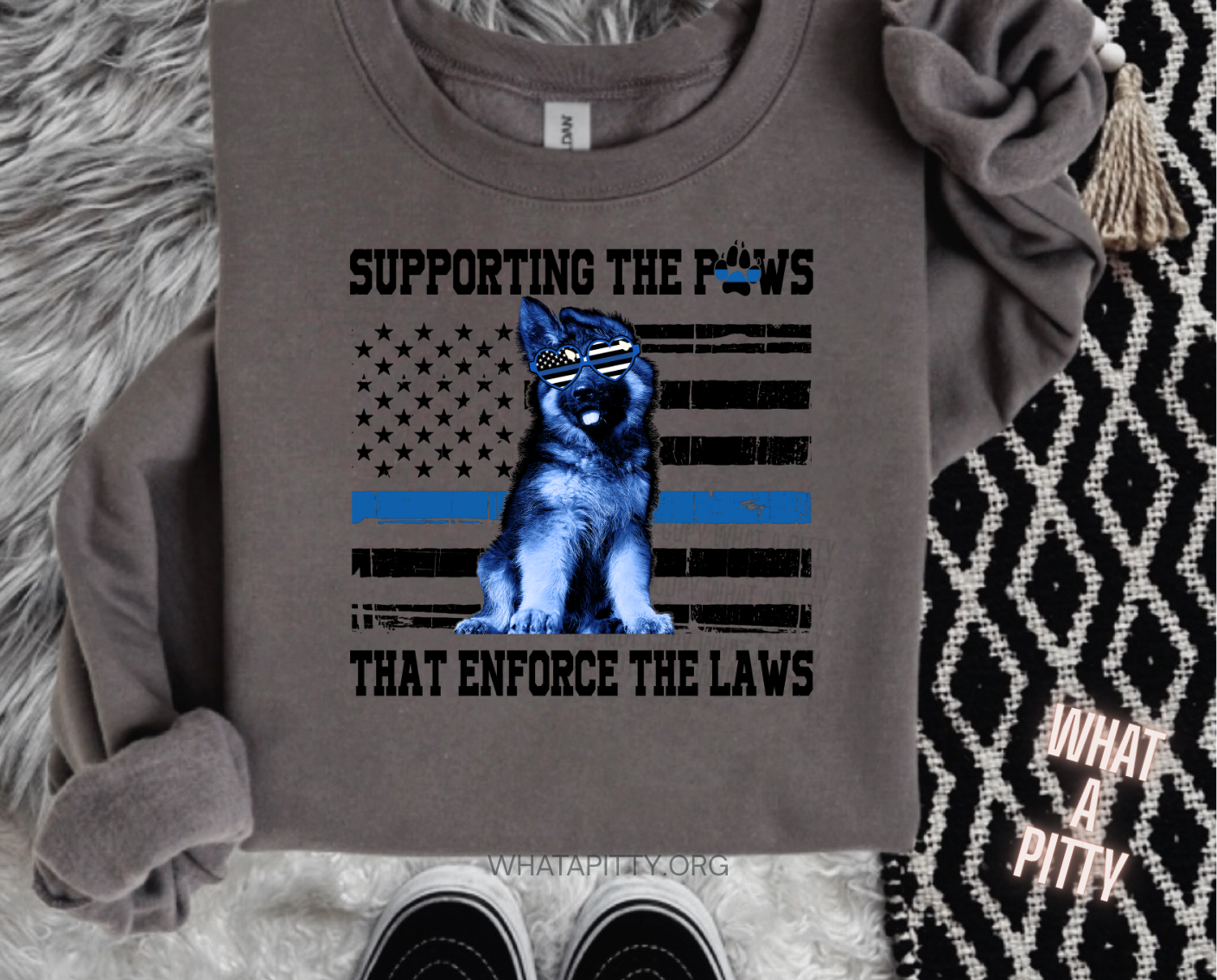 Supporting the Paws that enforce the laws tee