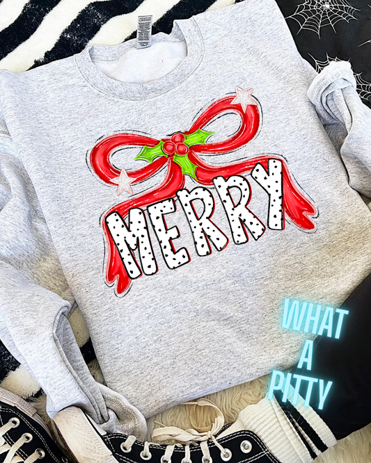 Merry Bow Polka Dot tee