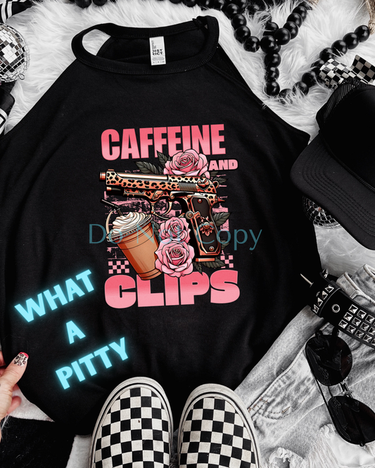 Caffeine and Clips tee