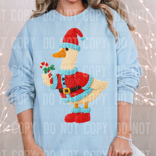 Christmas Goose faux yarn tee