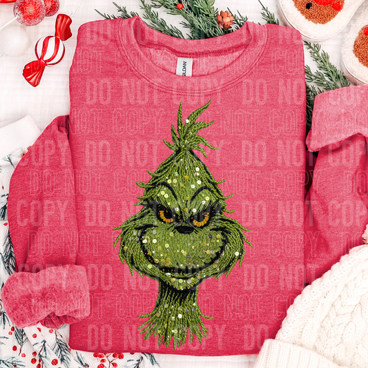 Green Guy faux yarn tee