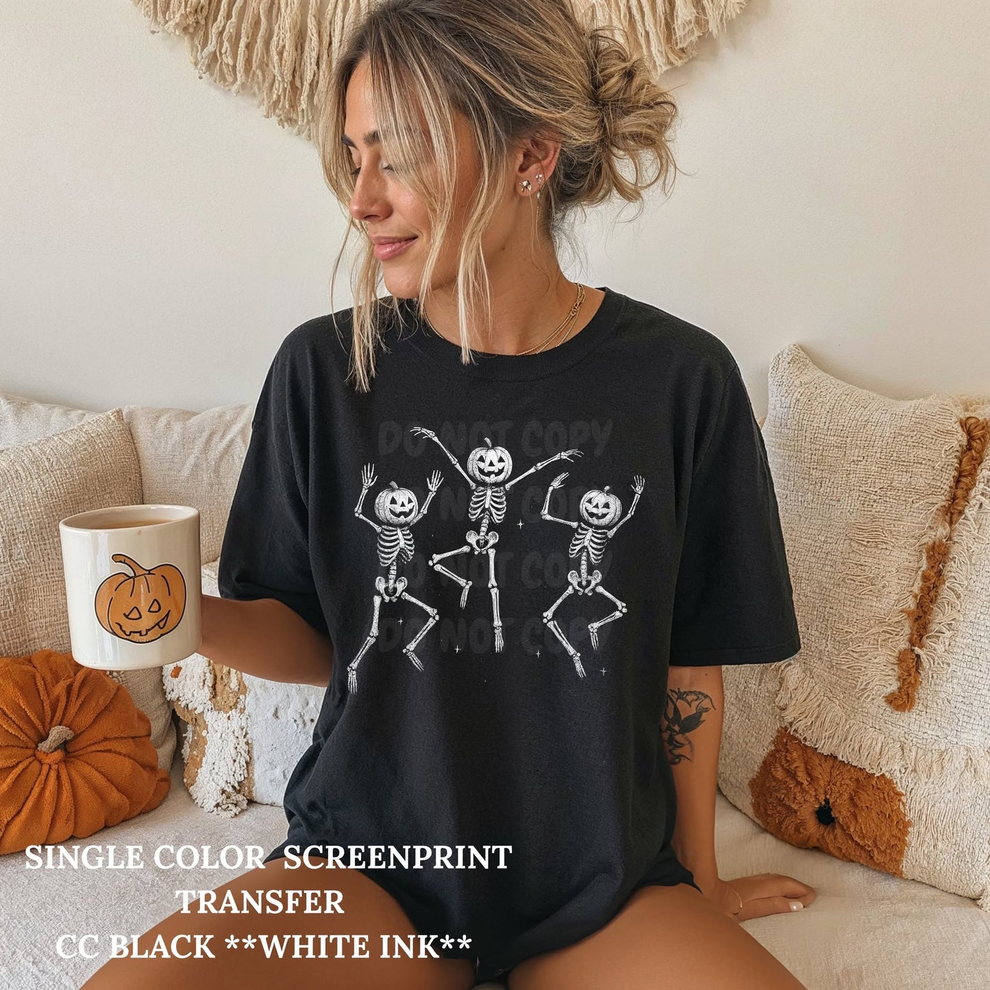Dancing Pumpkin Head Skellies tee