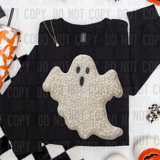 Spooky Ghost faux pearl tee