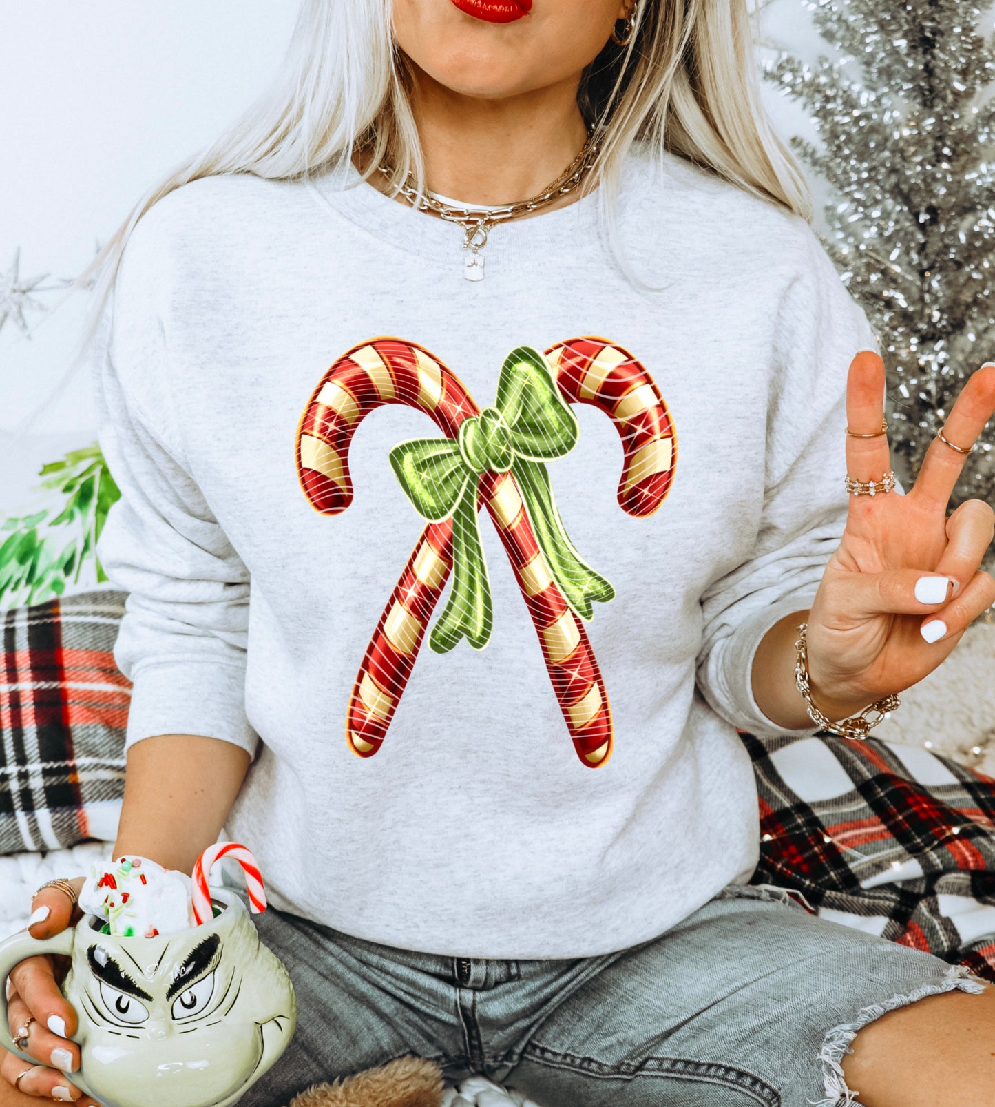 Grinchy Candy Canes tee