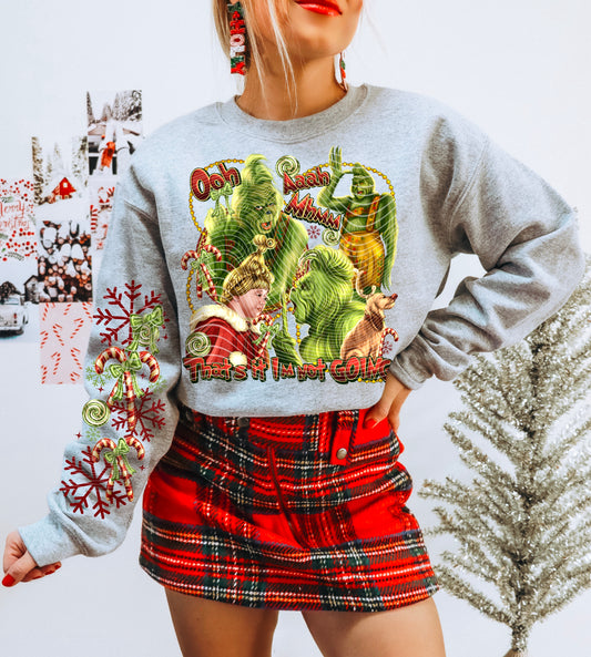 G man collage sweatshirt with sleeve design