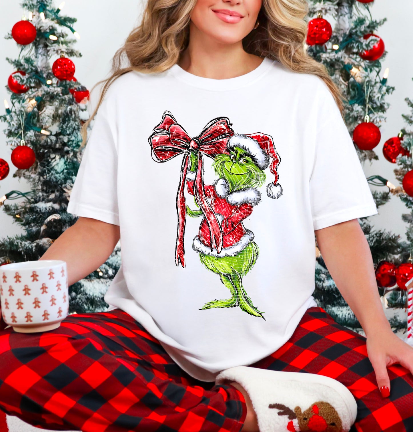 Green Man holding bow tee