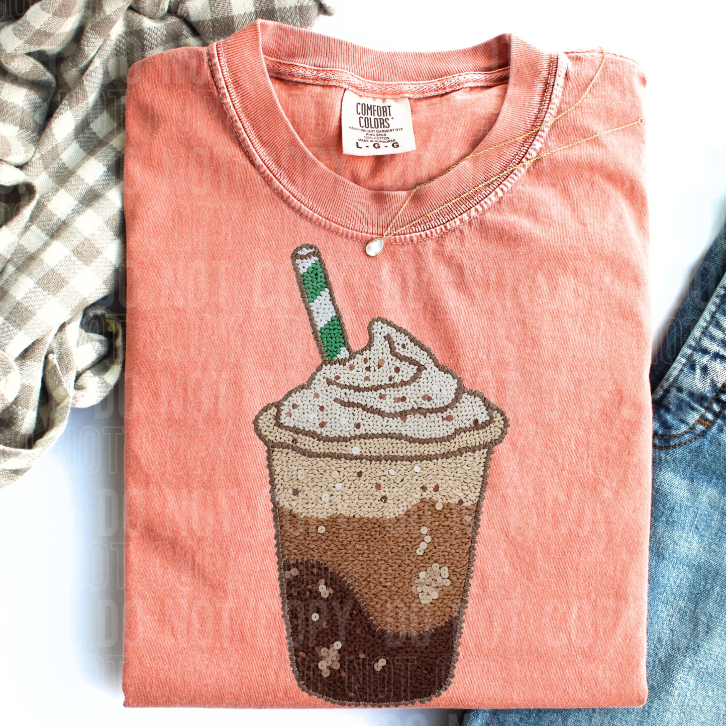Iced Coffee faux yarn tee